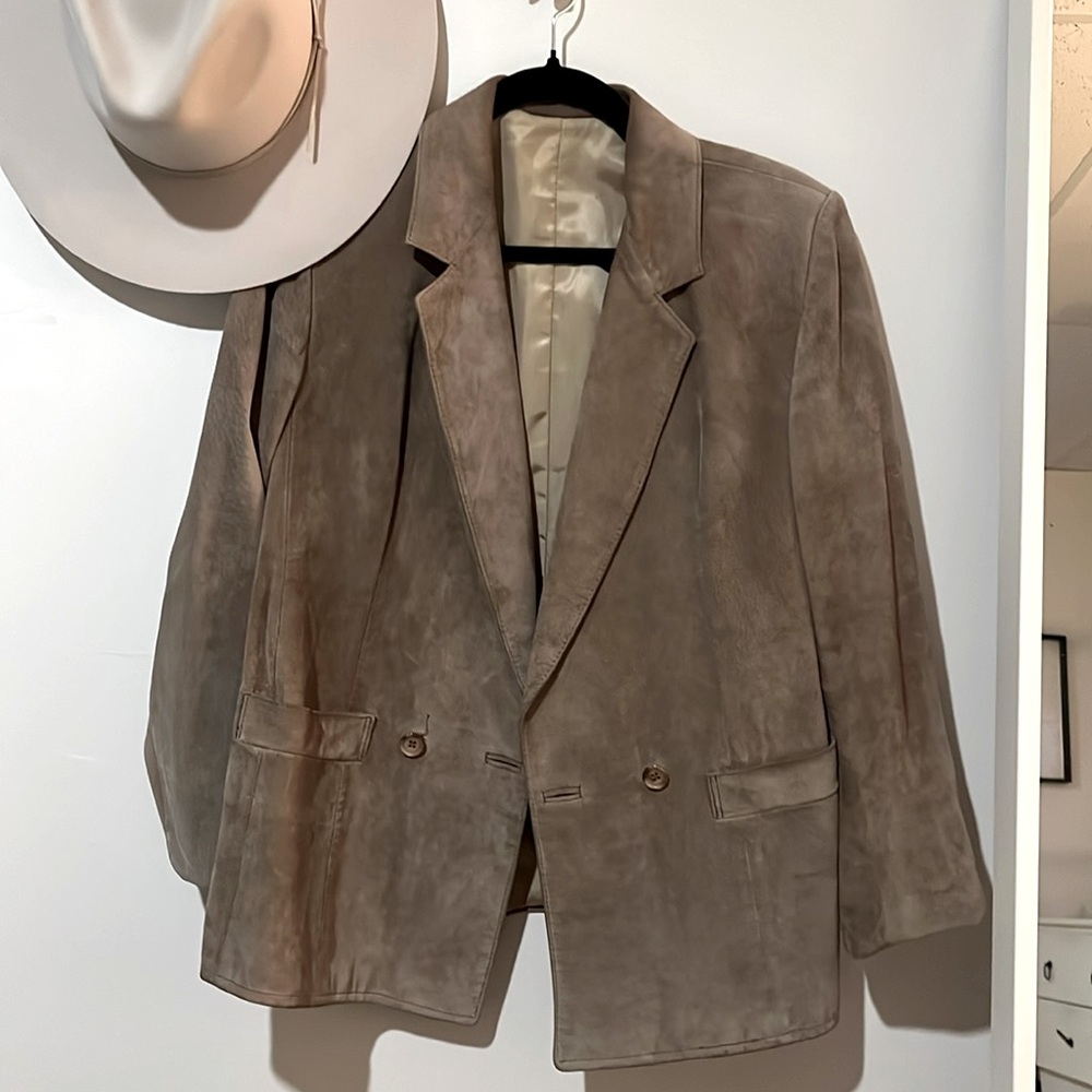 Vintage leather blazer